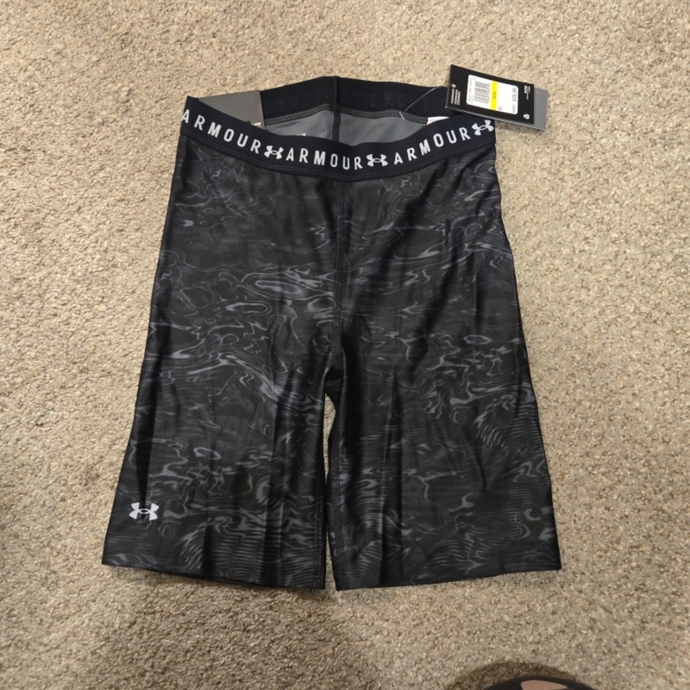 Under Armour Black Patterned Athletic Shorts